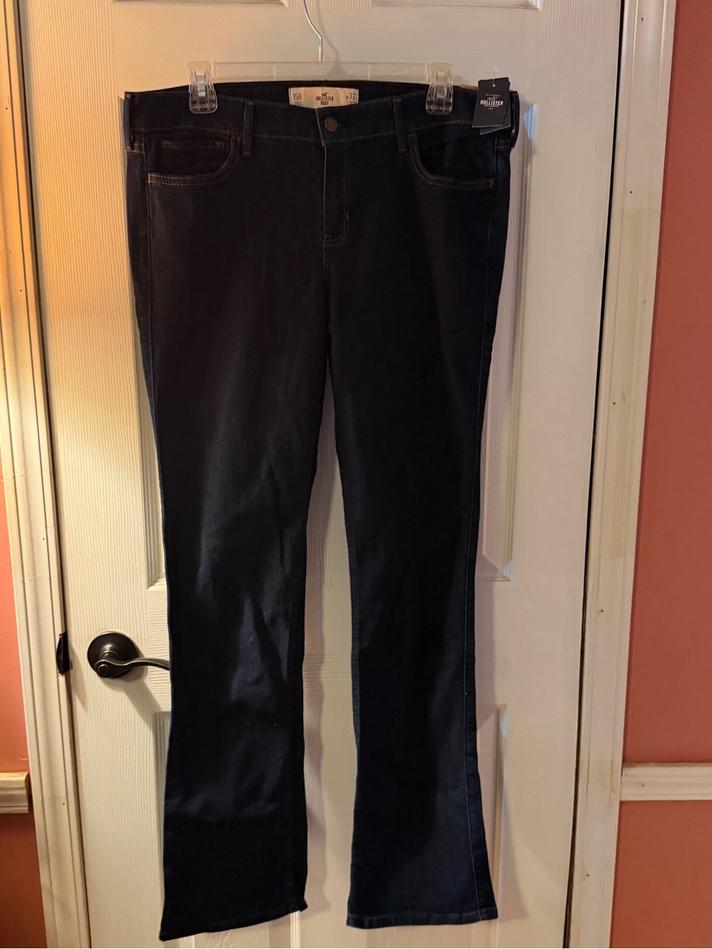 Women’s Hollister boot cut jeans 15R 32x33 dark wash